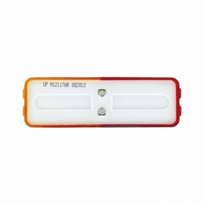 Luz de montaje en guardabarros rectangular de 6 LED (liquidación/marcador) con lente ámbar y roja (a granel)