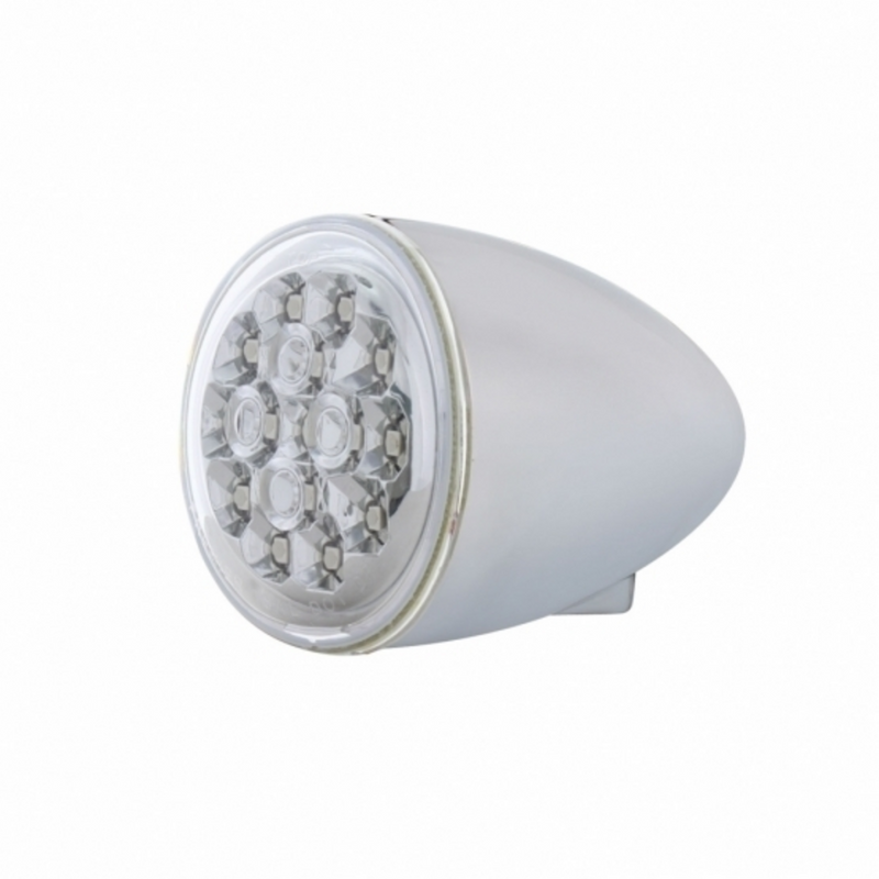 Luz de señal Harley de doble función de 15 LED de 2-3/8" - LED rojo/lente transparente