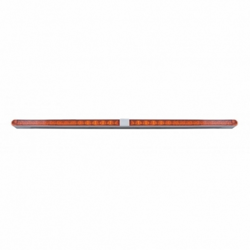 Dual 14 LED 12" Light Bars With Bezel - Amber LED/Amber Lens