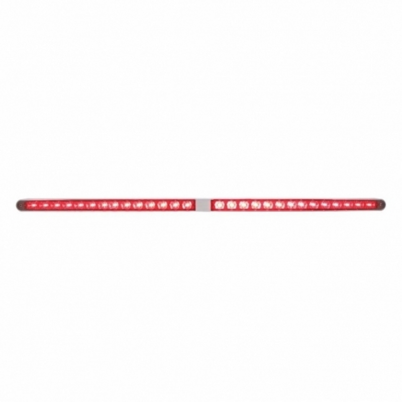 Dual 14 LED 12" Light Bars With Bezel - Red LED/Red Lens