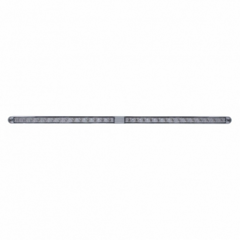 Dual 14 LED 12" Light Bars With Bezel - Amber LED/Clear Lens