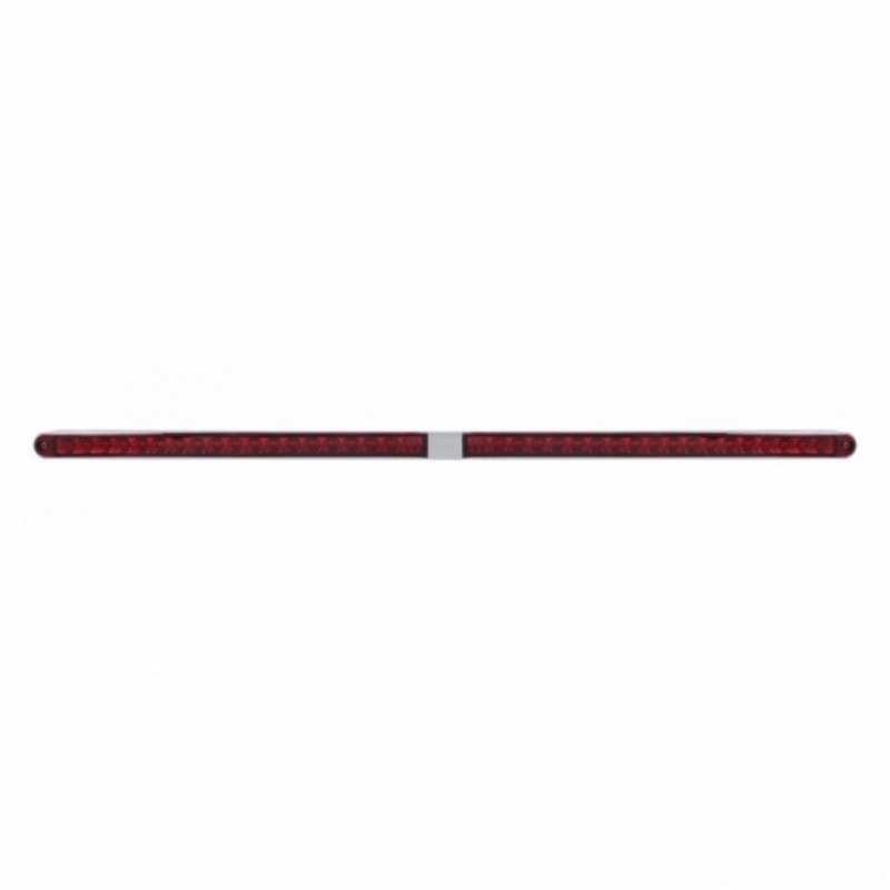 Dual 14 LED 12" Reflector Light Bars With Bezel - Red LED/Red Lens