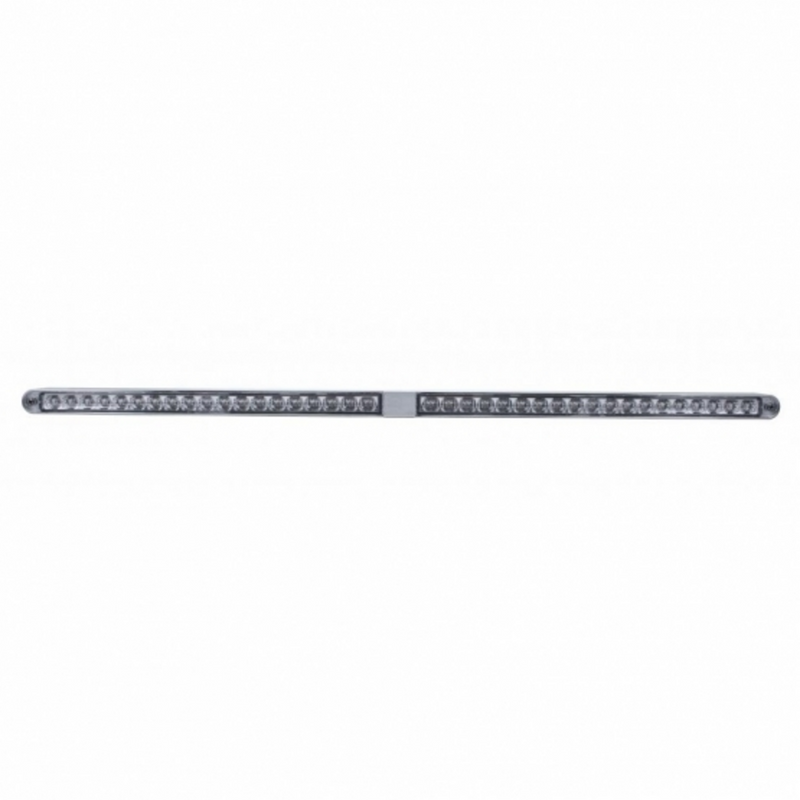 Dual 14 LED 12" Reflector Light Bars With Bezel - Amber LED/Clear Lens