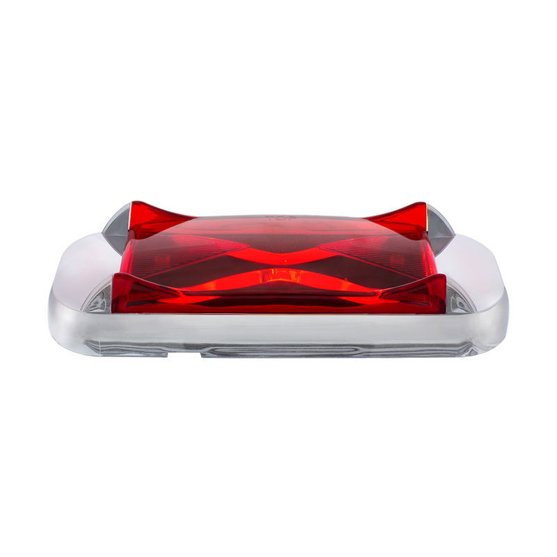4 LED Saber Rectangular Marker Light With Red Lens
