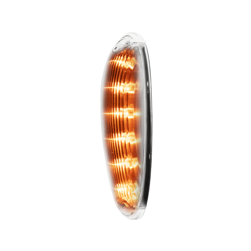 6 Amber LED Cab Lights For 2008-2017 Freightliner Cascadia - Clear Lens (5-Pack)