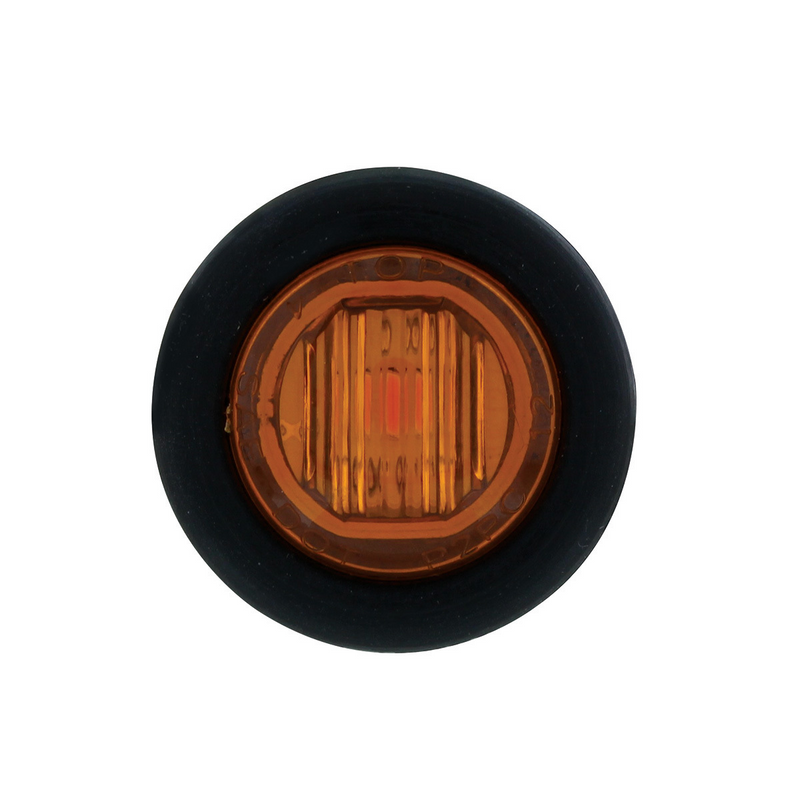Single SMD LED Mini Light (Clearance/Marker) With Rubber Grommet - Amber LED/Amber Lens
