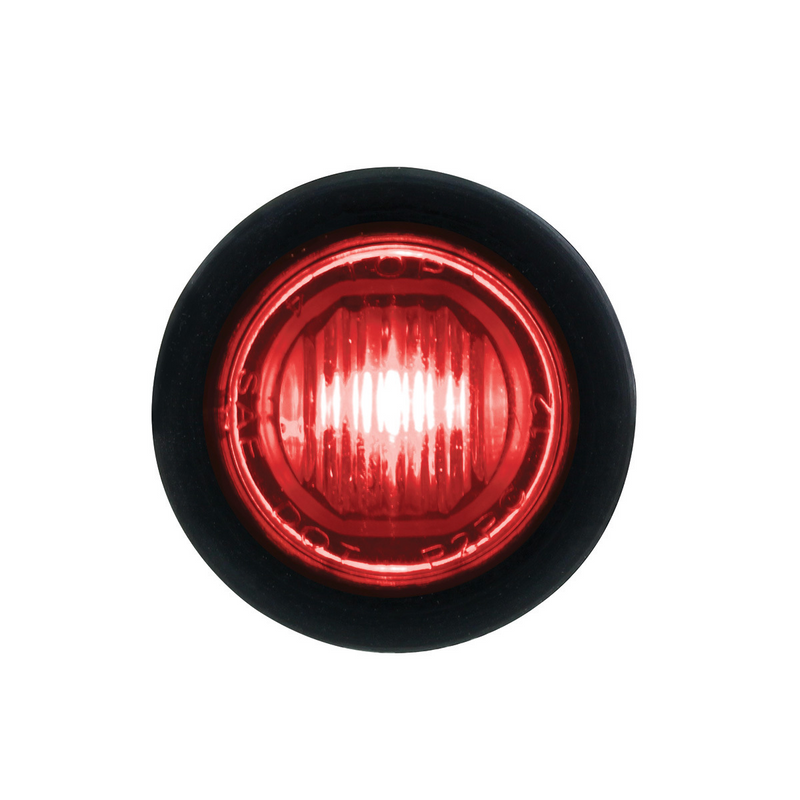 Single SMD LED Mini Light (Clearance/Marker) With Rubber Grommet - Red LED/Red Lens