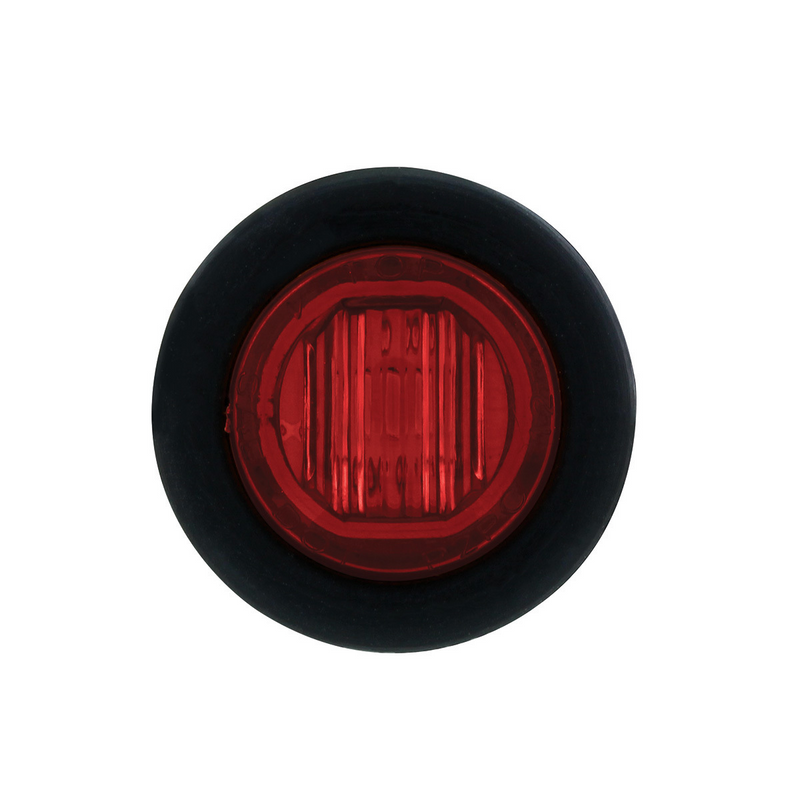 Single SMD LED Mini Light (Clearance/Marker) With Rubber Grommet - Red LED/Red Lens