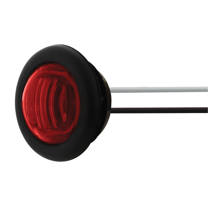 Single SMD LED Mini Light (Clearance/Marker) With Rubber Grommet - Red LED/Red Lens
