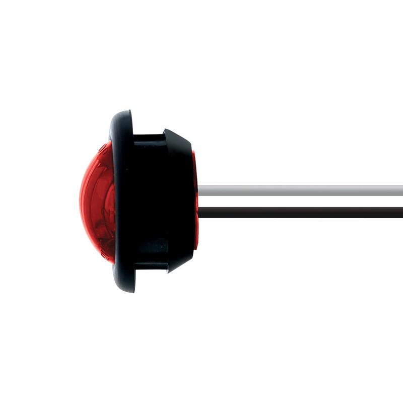 Single SMD LED Mini Light (Clearance/Marker) With Rubber Grommet - Red LED/Red Lens