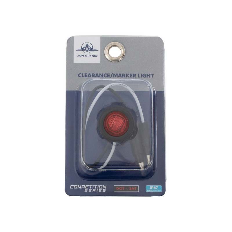 Single SMD LED Mini Light (Clearance/Marker) With Rubber Grommet - Red LED/Red Lens