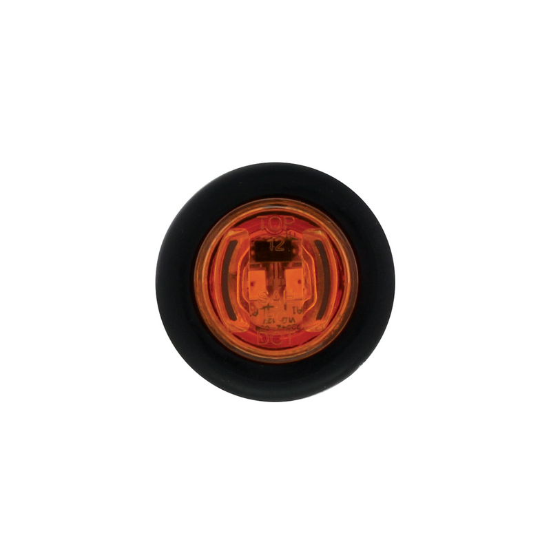 2 LED 3/4" Mini Light (Clearance/Marker) With Rubber Grommet - Amber LED/Amber Lens (Bulk)