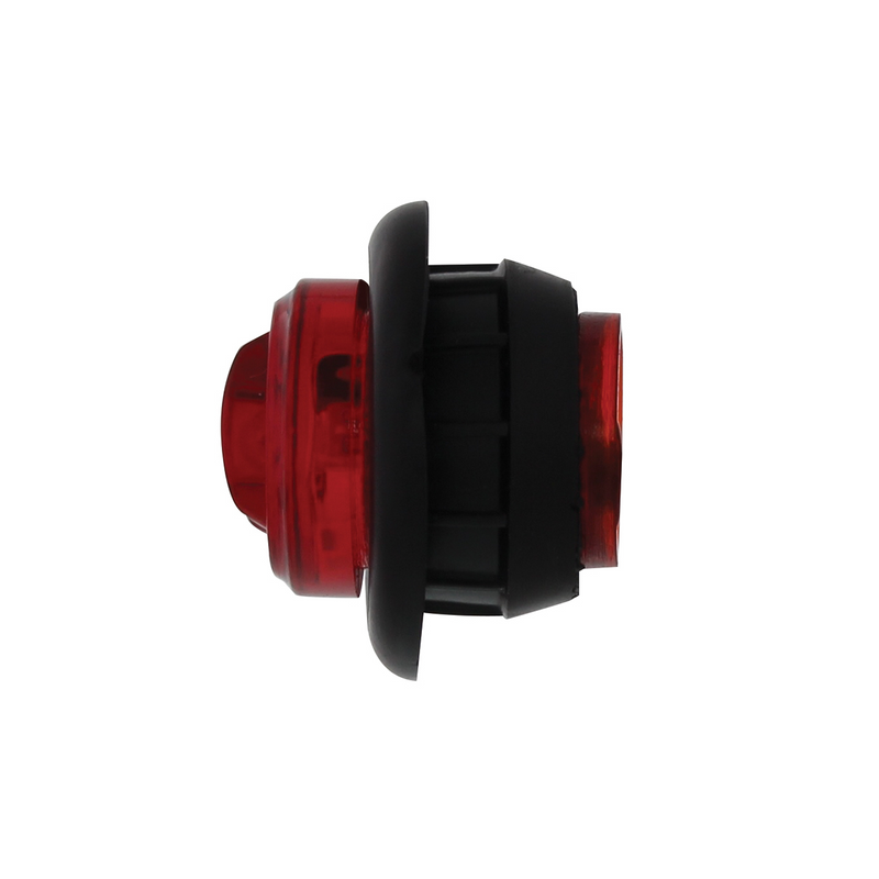 Mini luz LED de 2 (liquidación/marcador) con ojal de goma - LED rojo/lente roja (a granel)