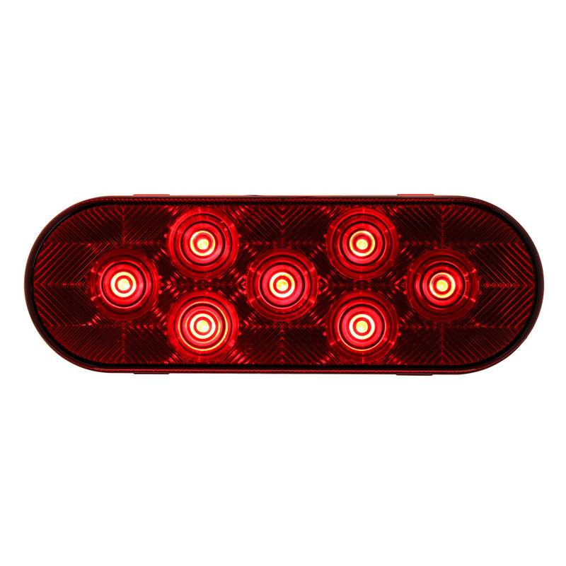 Luz ovalada de 7 LED (freno, giro y cola): LED rojo/lente roja (a granel)