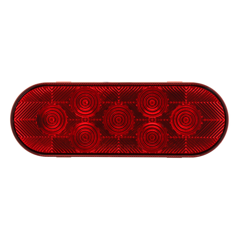 Luz ovalada de 7 LED (freno, giro y cola): LED rojo/lente roja (a granel)