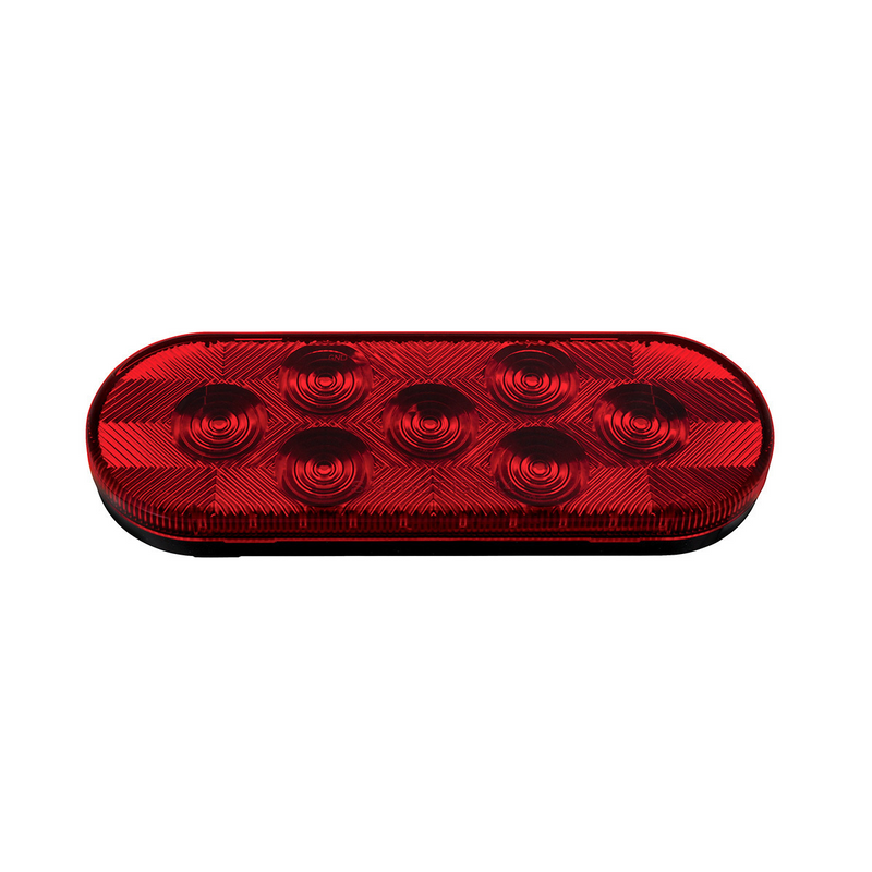 Luz ovalada de 7 LED (freno, giro y cola): LED rojo/lente roja (a granel)