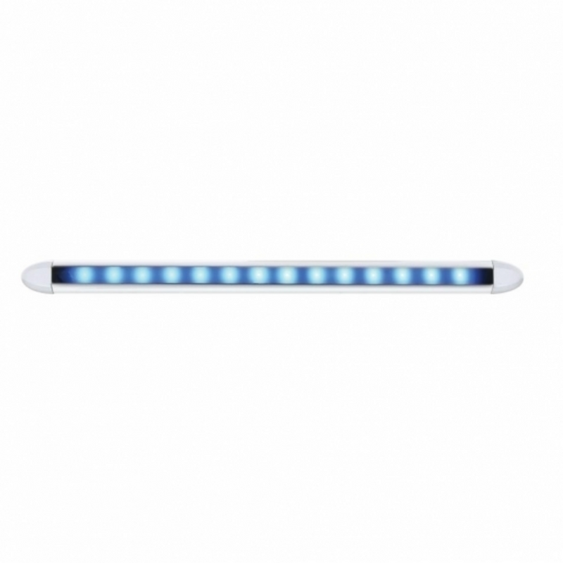 UP-36876 14 LED 6" Slim Light Bar - Blue LED/Clear Lens