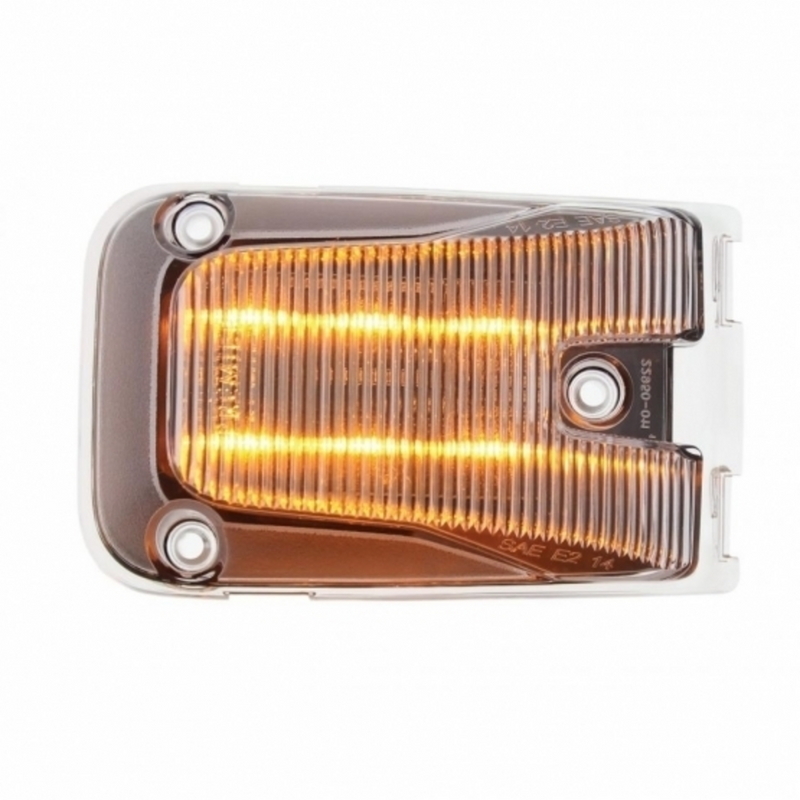 6 LED Volvo Side Indicator Light For 1998-2017 Volvo VNL - Amber LED/Clear Lens