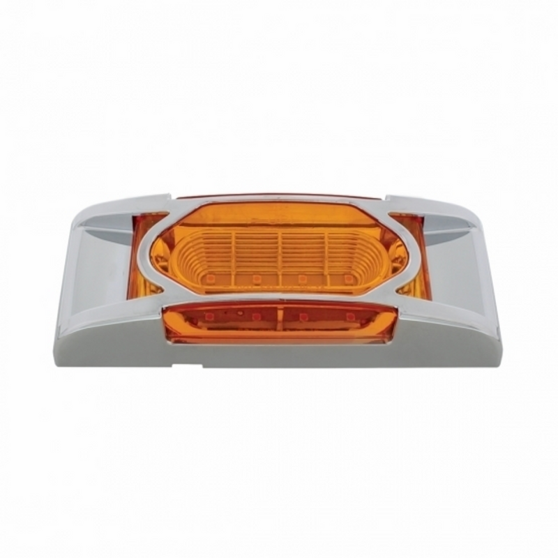 UP-36893 16 LED Reflector Light (Clearance/Marker) With Chrome Bezel - Amber LED/Amber Lens