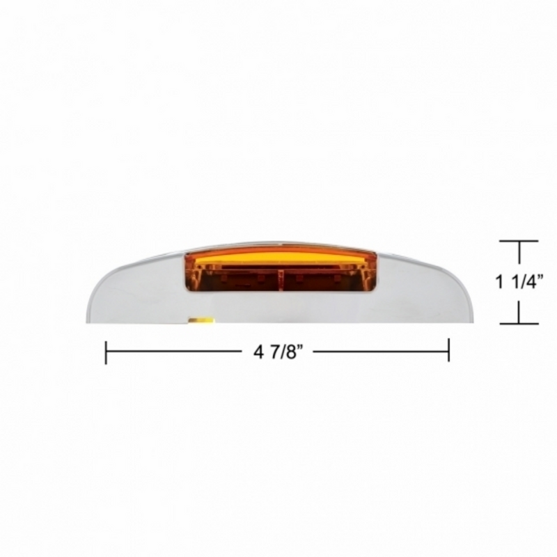UP-36893 16 LED Reflector Light (Clearance/Marker) With Chrome Bezel - Amber LED/Amber Lens