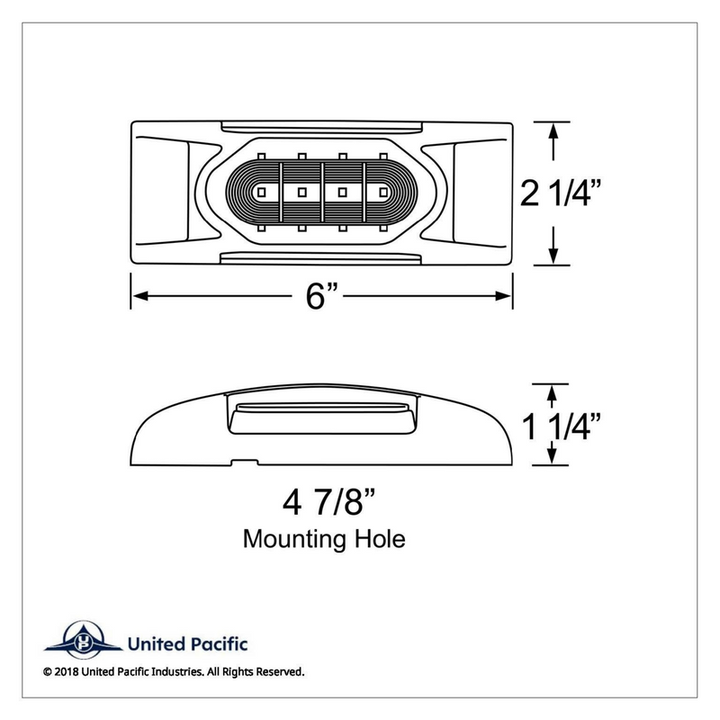 UP-36893 16 LED Reflector Light (Clearance/Marker) With Chrome Bezel - Amber LED/Amber Lens