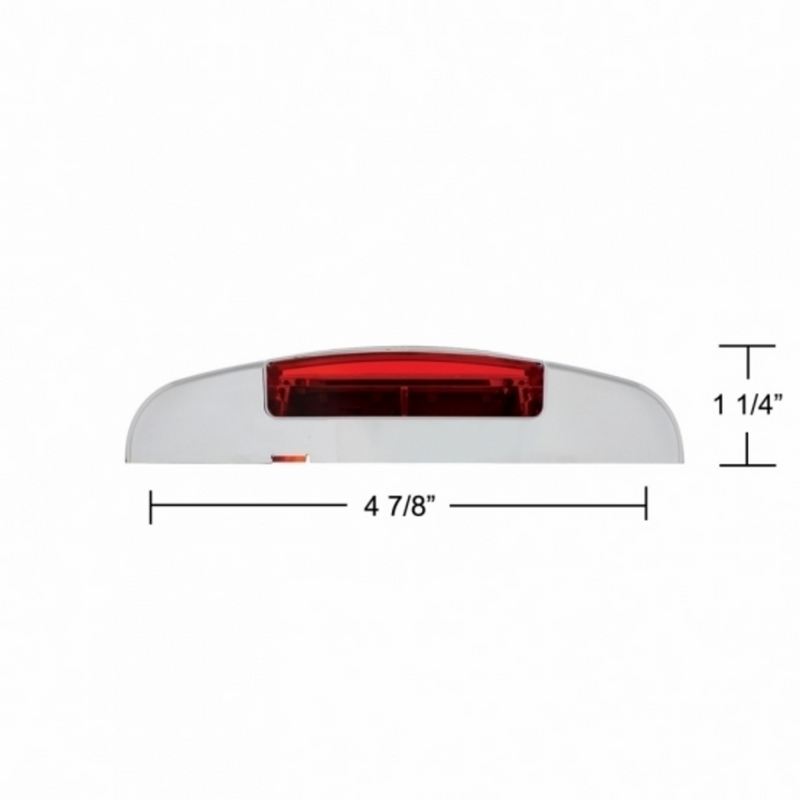 Luz reflectora de 16 LED (liquidación/marcador) con bisel cromado - LED rojo/lente roja