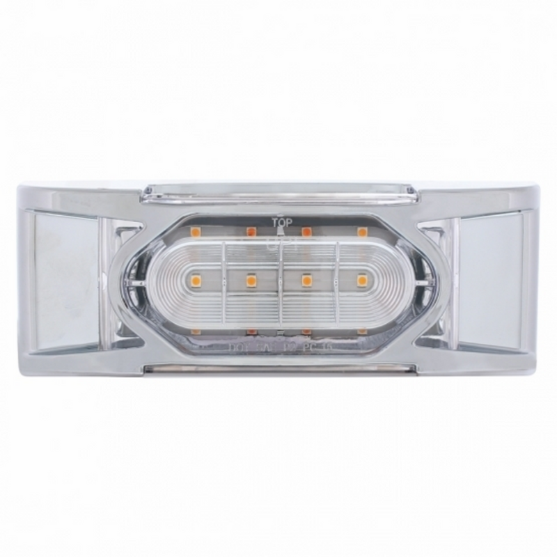 UP-36895 16 LED Reflector Light (Clearance/Marker) With Chrome Bezel - Amber LED/Clear Lens