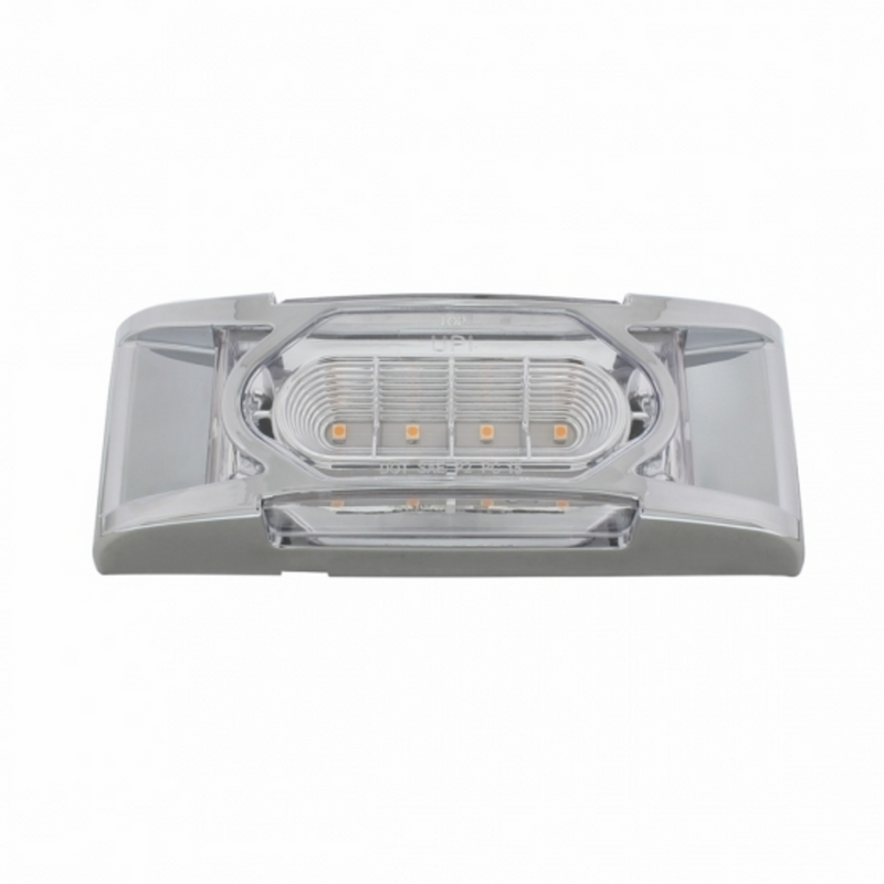 UP-36895 16 LED Reflector Light (Clearance/Marker) With Chrome Bezel - Amber LED/Clear Lens