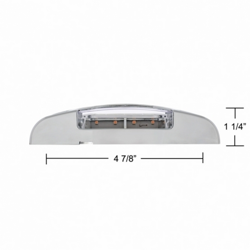 UP-36895 16 LED Reflector Light (Clearance/Marker) With Chrome Bezel - Amber LED/Clear Lens