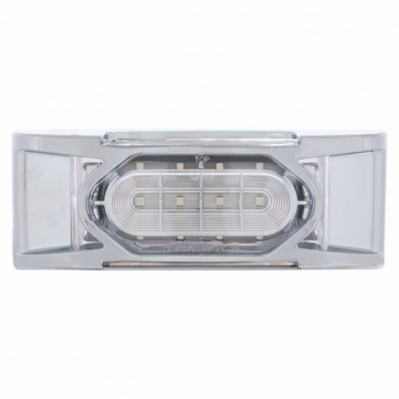 UP-36896 16 LED Reflector Light (Clearance/Marker) With Chrome Bezel - Red LED/Clear Lens