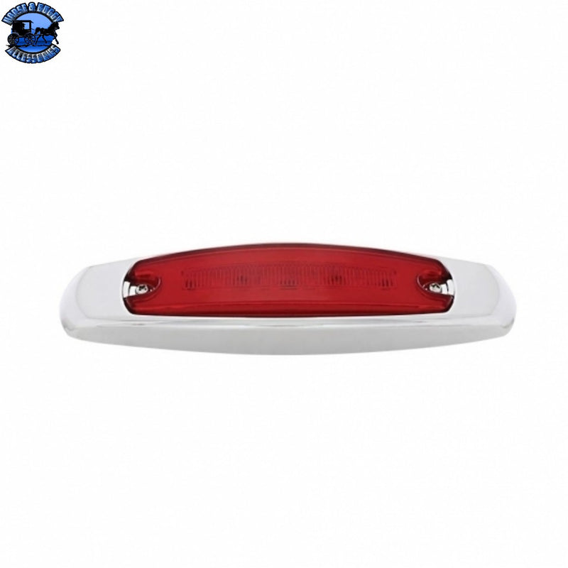 UP-36981 16 LED Rectangular GloLight With Bezel (Clearance/Marker) - Red LED/Red Lens