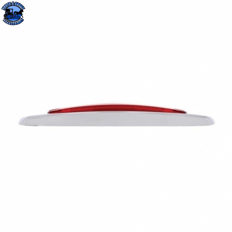 UP-36981 16 LED Rectangular GloLight With Bezel (Clearance/Marker) - Red LED/Red Lens