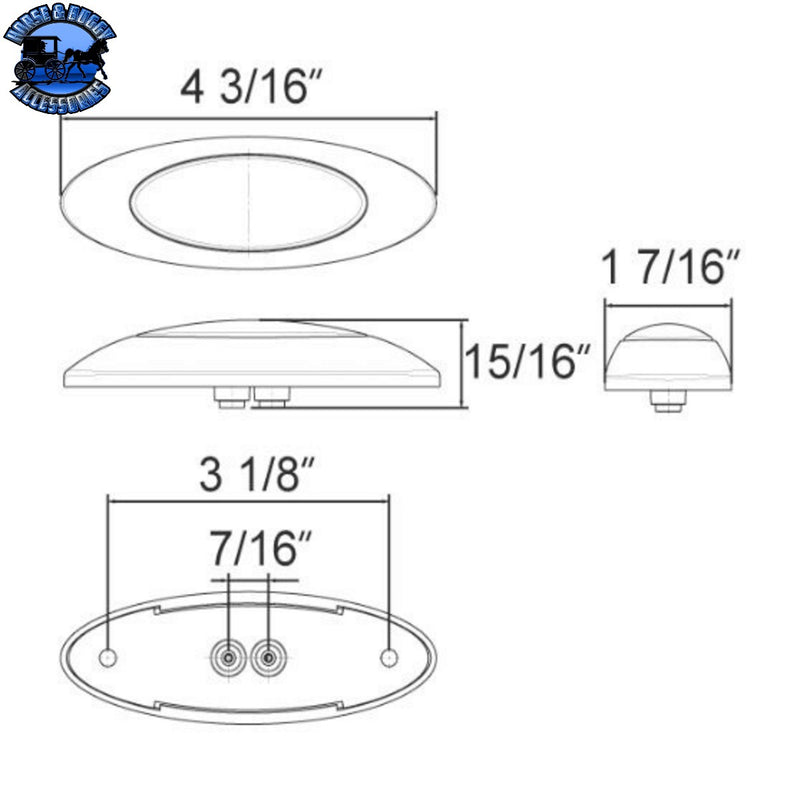 UP-36984 6 LED M5 Millennium GloLight (Clearance/Marker) - Amber LED/Amber Lens