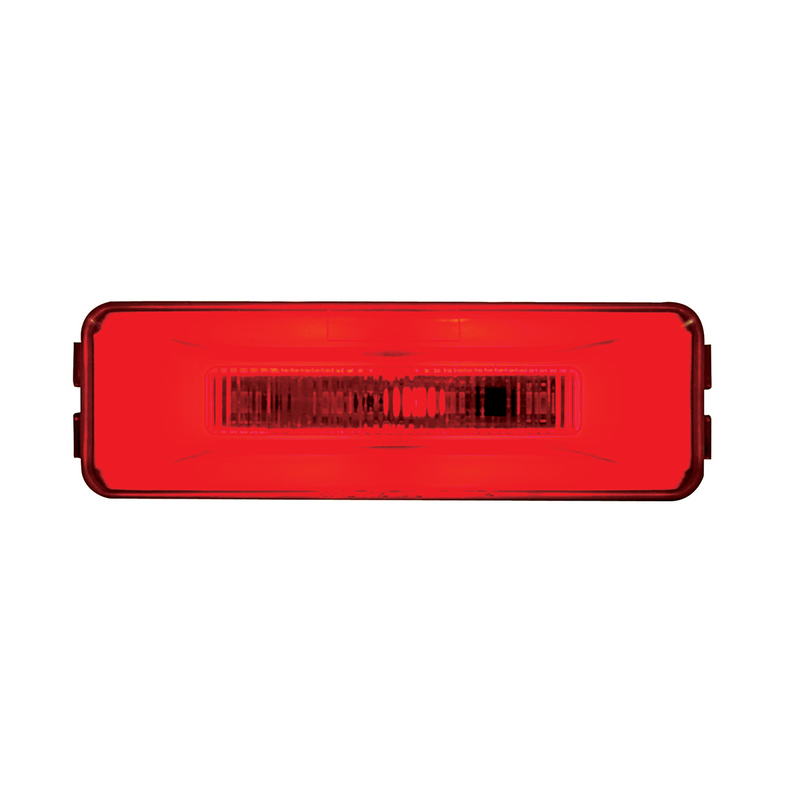 GloLight rectangular de 10 LED (liquidación/marcador) - LED rojo/lente roja (a granel)