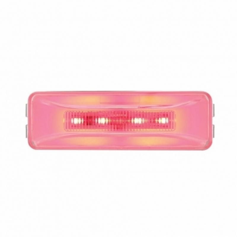 UP-36995 10 LED Rectangular GloLight (Clearance/Marker) - Red LED/Clear Lens