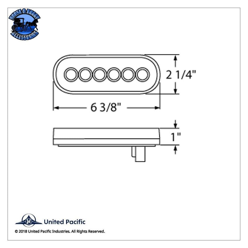 UP-37009 22 LED 6" Oval GloLight (Back-Up)
