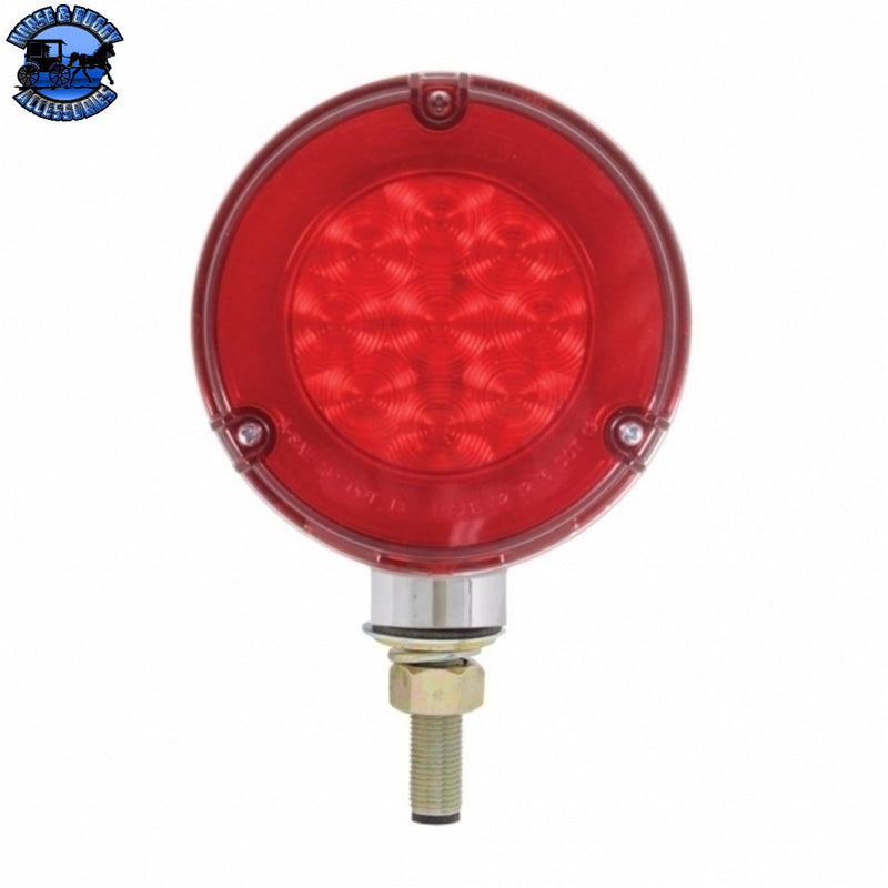 UP-37083 54 LED Single Stud Double Face GloLight (Turn Signal) - Amber & Red LED/Amber & Red Lens