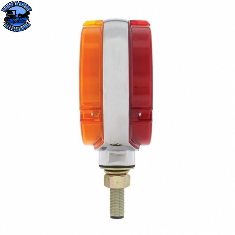 UP-37083 54 LED Single Stud Double Face GloLight (Turn Signal) - Amber & Red LED/Amber & Red Lens