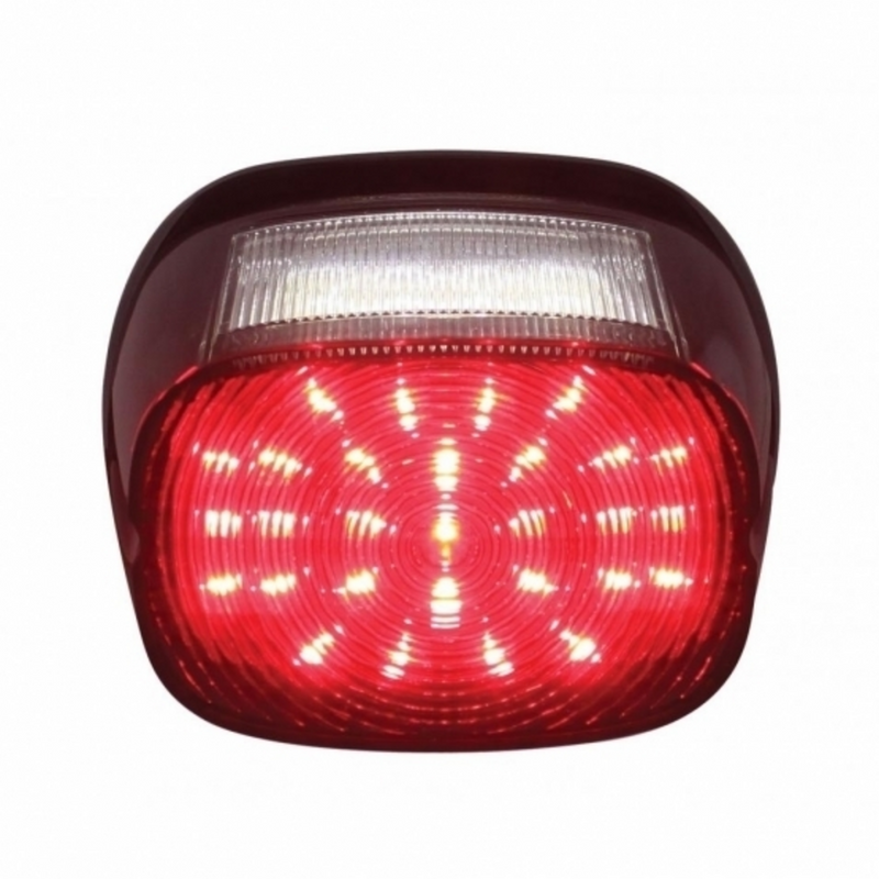 29 LED Harley Tail Light With 4 LED License Light - Red LED/Smoked Lens