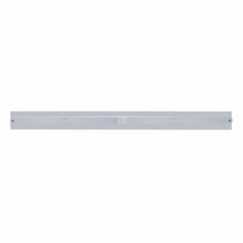 Chrome Top Mud Flap Plate With Two 14 LED 24" Light Bars - Red LED/Chrome Lens