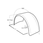h-3710p 100" 304 s.s. single axle fenders sold in a pair SINGLE AXLE FENDER Black