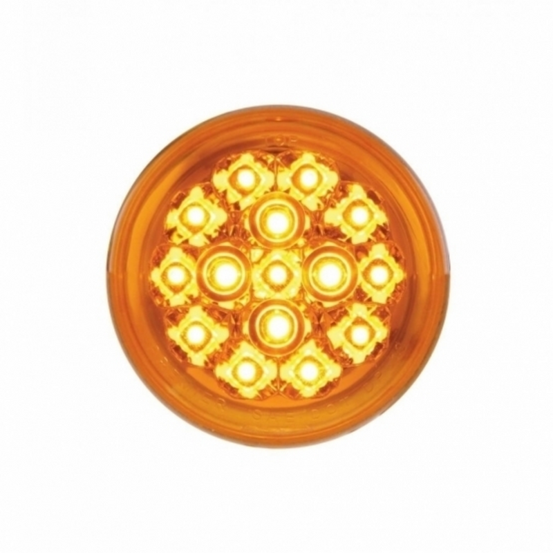UP-37117 15 LED 2-3/8" Harley Turn Signal Light - Amber LED/Amber Lens