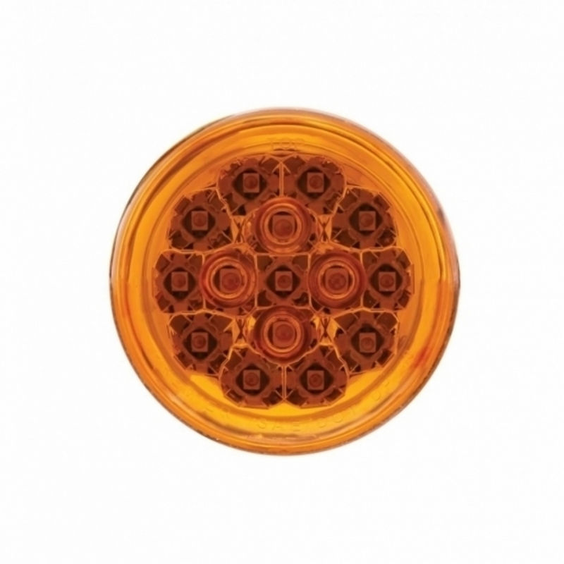 UP-37117 15 LED 2-3/8" Harley Turn Signal Light - Amber LED/Amber Lens