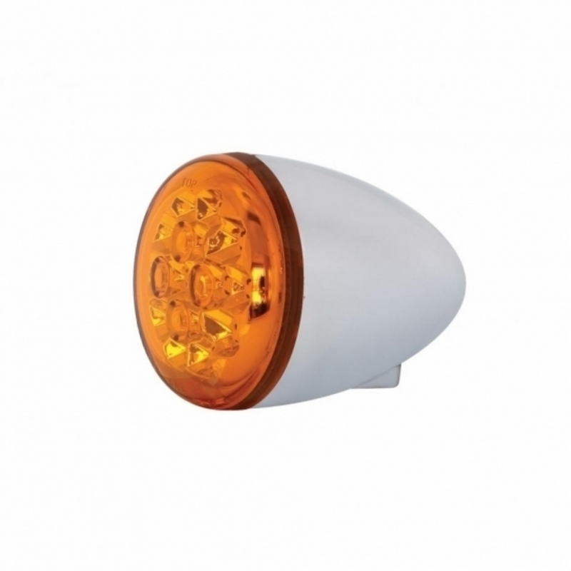 UP-37117 15 LED 2-3/8" Harley Turn Signal Light - Amber LED/Amber Lens