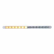 UP-37192B 14 LED 12" Auxiliary Warning Light Bar Only - Amber LED/Clear Lens (Bulk)