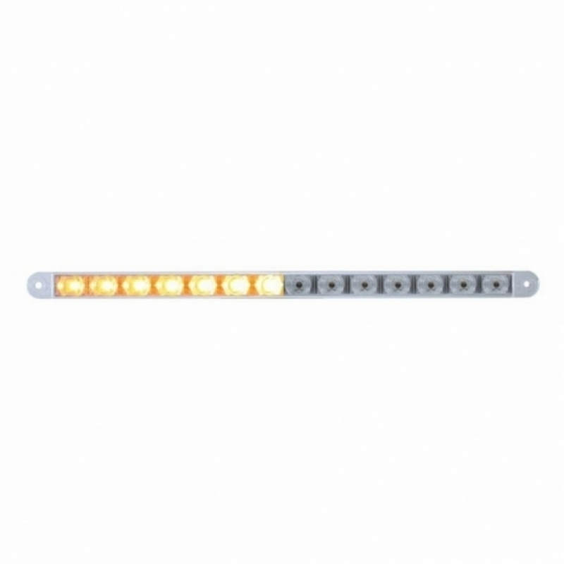 UP-37192B 14 LED 12" Auxiliary Warning Light Bar Only - Amber LED/Clear Lens (Bulk)