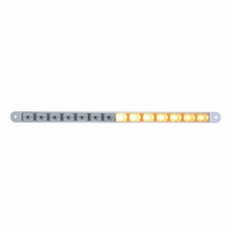 UP-37192B 14 LED 12" Auxiliary Warning Light Bar Only - Amber LED/Clear Lens (Bulk)