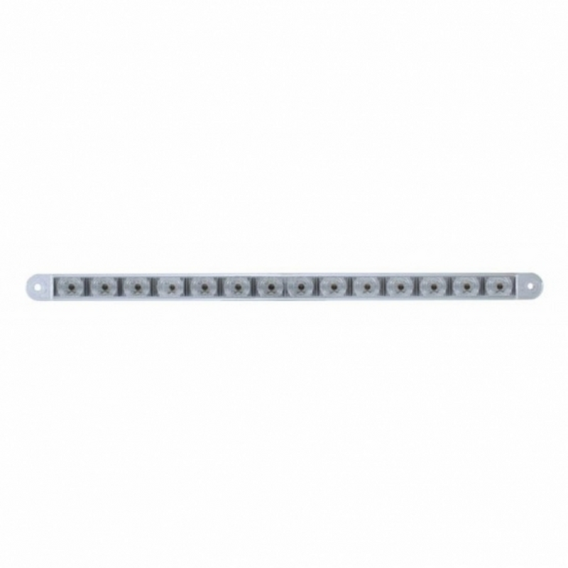 UP-37192B 14 LED 12" Auxiliary Warning Light Bar Only - Amber LED/Clear Lens (Bulk)