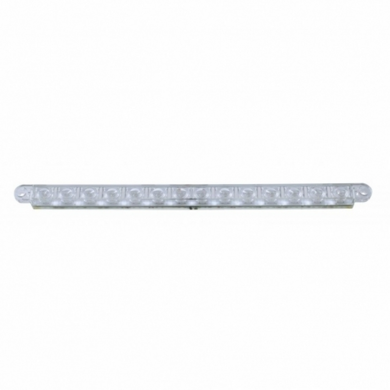 UP-37192B 14 LED 12" Auxiliary Warning Light Bar Only - Amber LED/Clear Lens (Bulk)