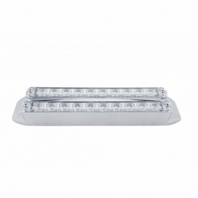 Barras de luces intermitentes duales de 10 LED de 6-1/2" - LED ámbar/lente transparente